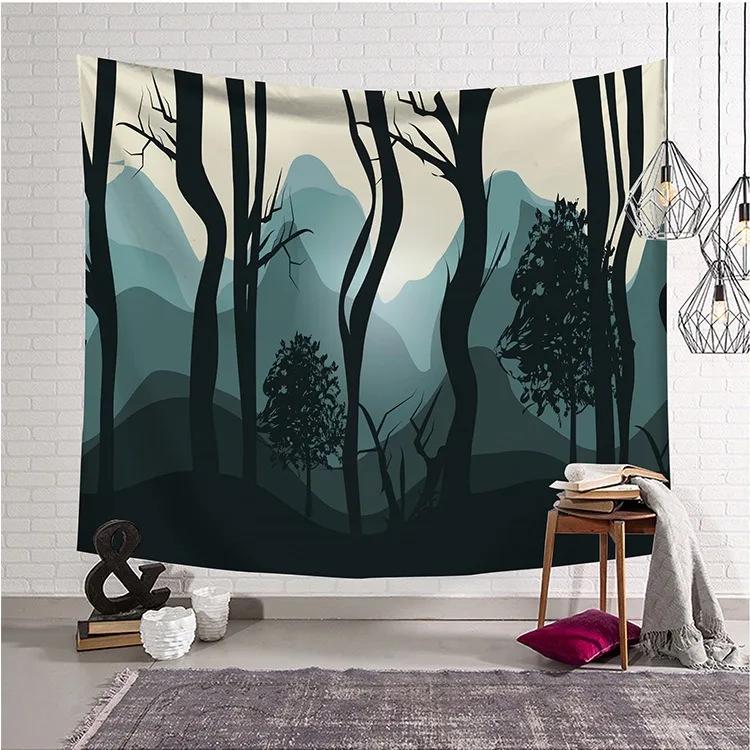 Мультфильм Лесной Пейзаж Узор Гобелен Украшения Дома Настенный Гобелен Спальня Гостиная — фото 12