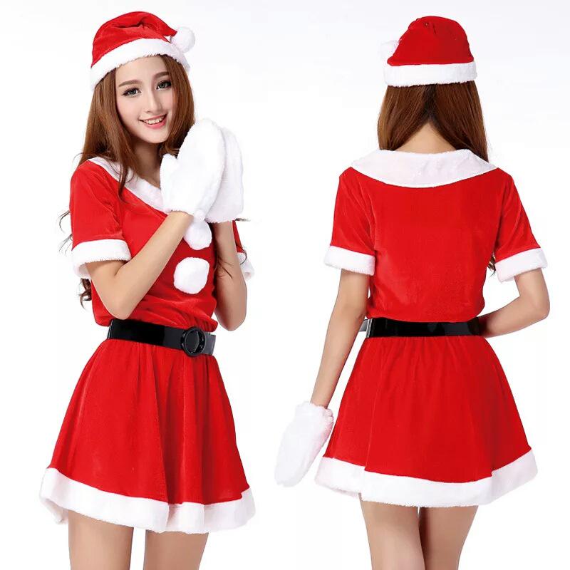 Hot-Selling Erotic Santa Claus Christmas Dress Set for Women's Stage Performance