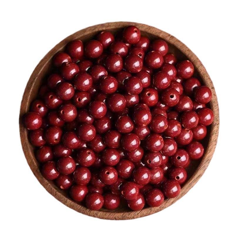 Contas Espaçadoras Redondas Douradas de Cinábrio - Acessórios para Joias DIY