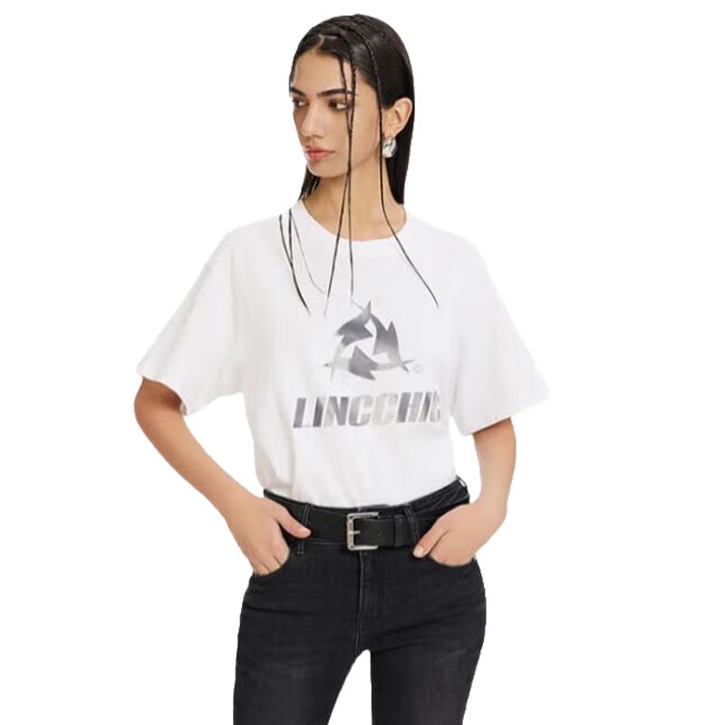 

Jin Yujie Women s Long-Staple Cotton Round Neck Short Sleeve T-shirt M