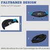 40 Zoll faltbares Mini-Fitness-Trampolin, mit verstellbarem Schaumstoffgriff, Blau