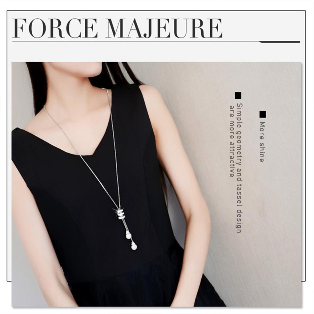 Necklace Artificial Pearls Adjustable Pendant Indoor Outdoor Ceremony Camping Dressing Family Reunion Jewelry Birthday Gift