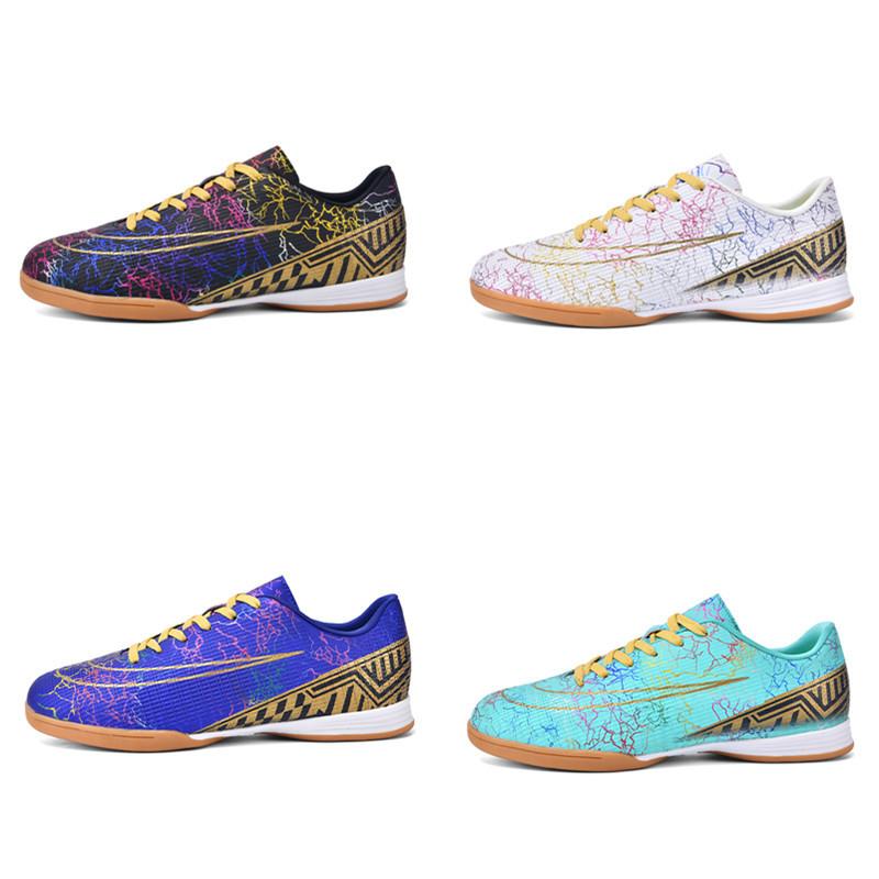 Ic Football Shoes Indoor Flat-Bottom Beef Tendon Sole Cement Floor Non-Slip Leather Feet Men'S And Women'S Children'S Youth Training Shoes