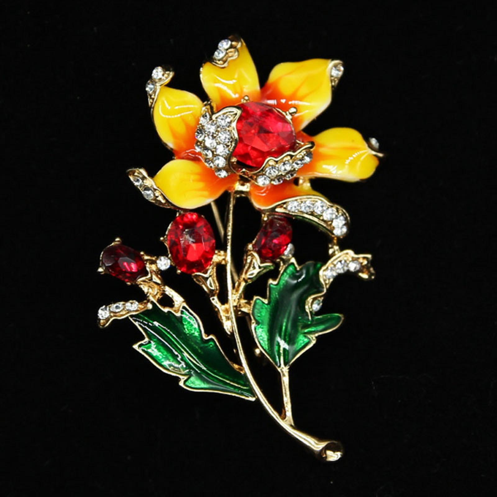 

Chest Flower Necklace Brooch Is A -use Accessory One Size жёлтый