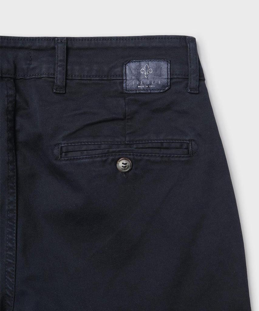 PANICALE Slim Fit Cotton Twill Pants [Navy]