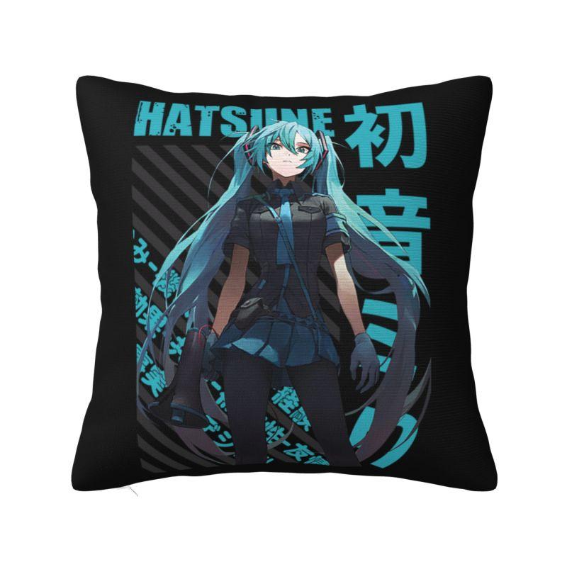 Custom Hatsunes Miku Anime Nordic Throw Pillow Covers Cartoon Manga Chair Cushion