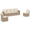 VidaXL Salon de Jardin avec Coussins 6 pcs, Canapés de Patio, Ensemble de Meubles, Mobilier de Terrasse Extérieur, Beige 3259944