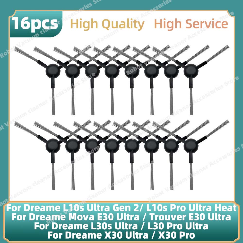 Passend für Dreame L10s Ultra Gen 2 / L10s Pro Ultra Heat / Mova E30 Ultra / Trouver E30 Ultra Ersatzteile: Hauptbürste, Seitenbürste, Filter, Wischbeutel