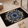 Pattern Mid Century Starburst Floor Mat Diatomite Bath Mat, Quick Dry, Absorbent, Multi-Scene Mat