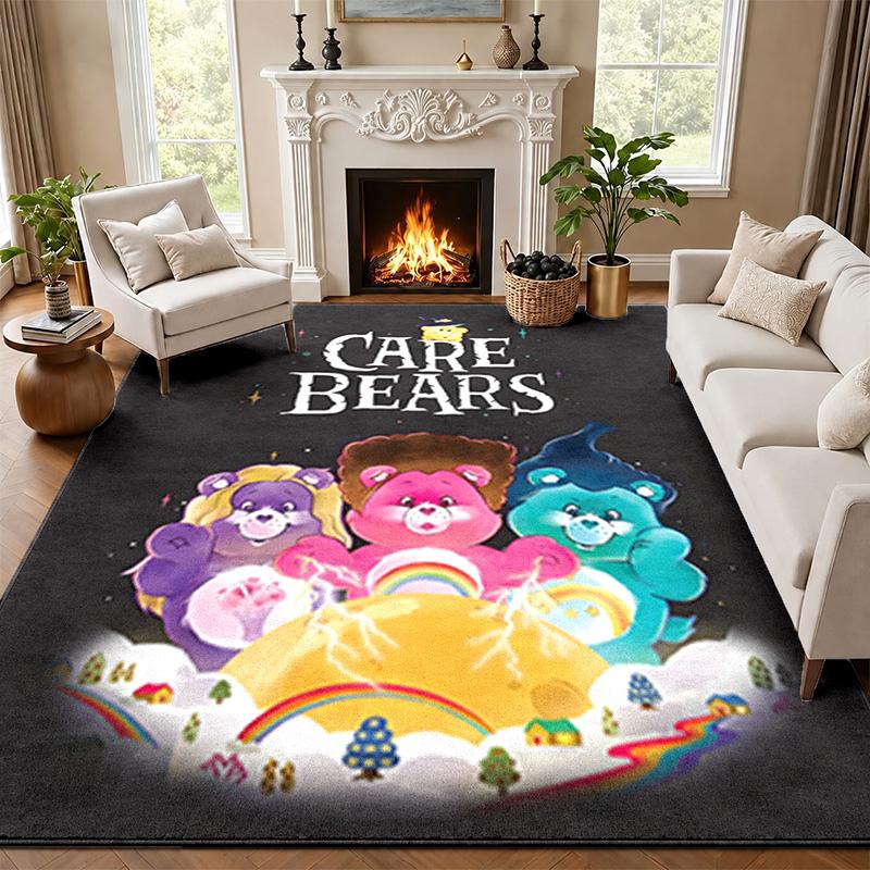 Care Bear Carpet Door Mat for Living Room or Bedroom Protective Mat Under Chair Office Decoration Christmas Gift Birthday Present