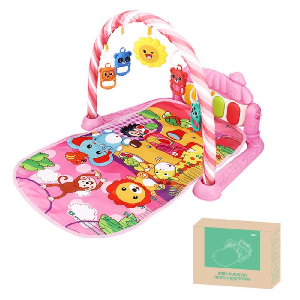 

Piano Keyboard Baby Fitness Piano Play Mat Music Rack Infant Crawling Blanket Pedal Gifts рожевий