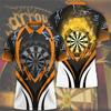 Polo tričko pro hráče šipek, Cool design terče na šipky s bleskem pro sportovní fanoušky