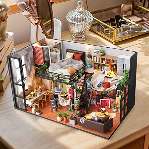 Fashion Alley Miniature Dollhouse Kit, Literary Utopia, Handmade Kit for Beginners, Includes Acrylic Case (TD43+Z)