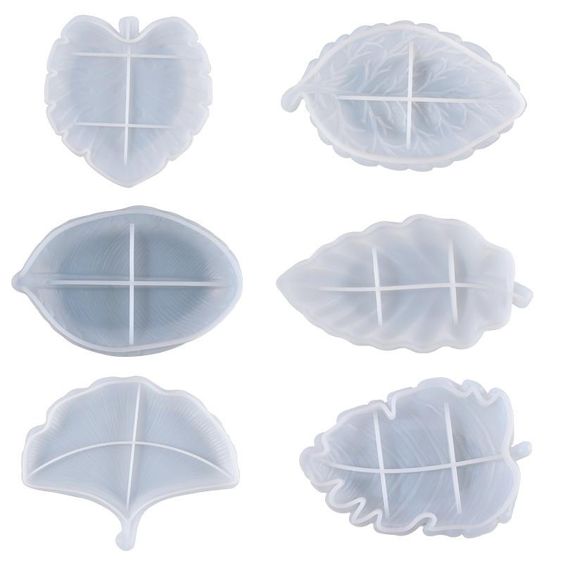 DIY Crystal Epoxy Mold Leaf Plate Nut Storage Tray Silicone Mold