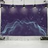 Tapiz de Ola Cielo Estrellado Colgante de Pared Líneas Azules Brujería Suerte Estilo Moderno Minimalista Decoración Hippie para Dormitorio