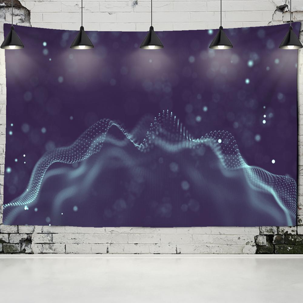 Tapiserie Val Cer Înstelat Agățat de Perete Linii Albastre Vrăjitorie Noroc Stil Minimalist Modern Decor Dormitor Hippie