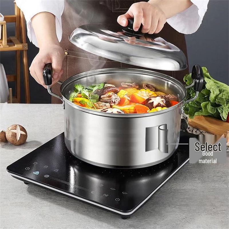 American Style Stainless Steel High Pot 5-Piece Set: Deepened, Thickened Soup & Cooking Pots for Home