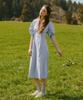 OSTKAKA Ring Shirring Dress Sky Blue