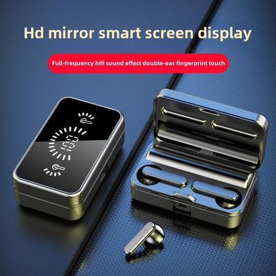 Nowe Lustrzane Bezprzewodowe Słuchawki Bluetooth Mini Podwójne Uszne Niewidoczne Douszne Ultra Długi Czas Czuwania