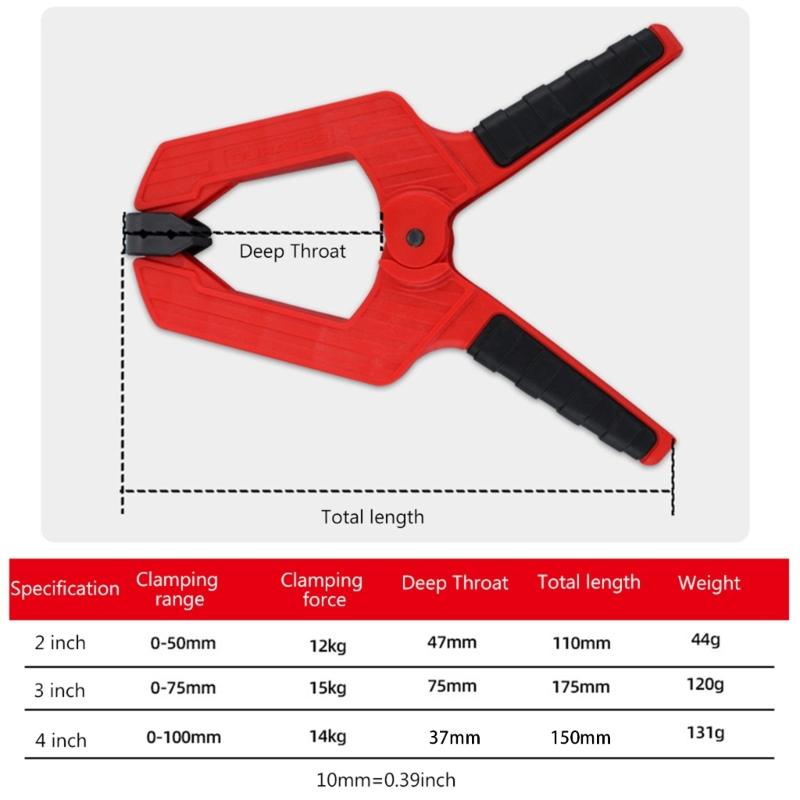 Multifunctional Woodworking Spring Clamp A Type Strong Heavy Duty for Extra Large Clip Durable Plastic for Wood Carpente