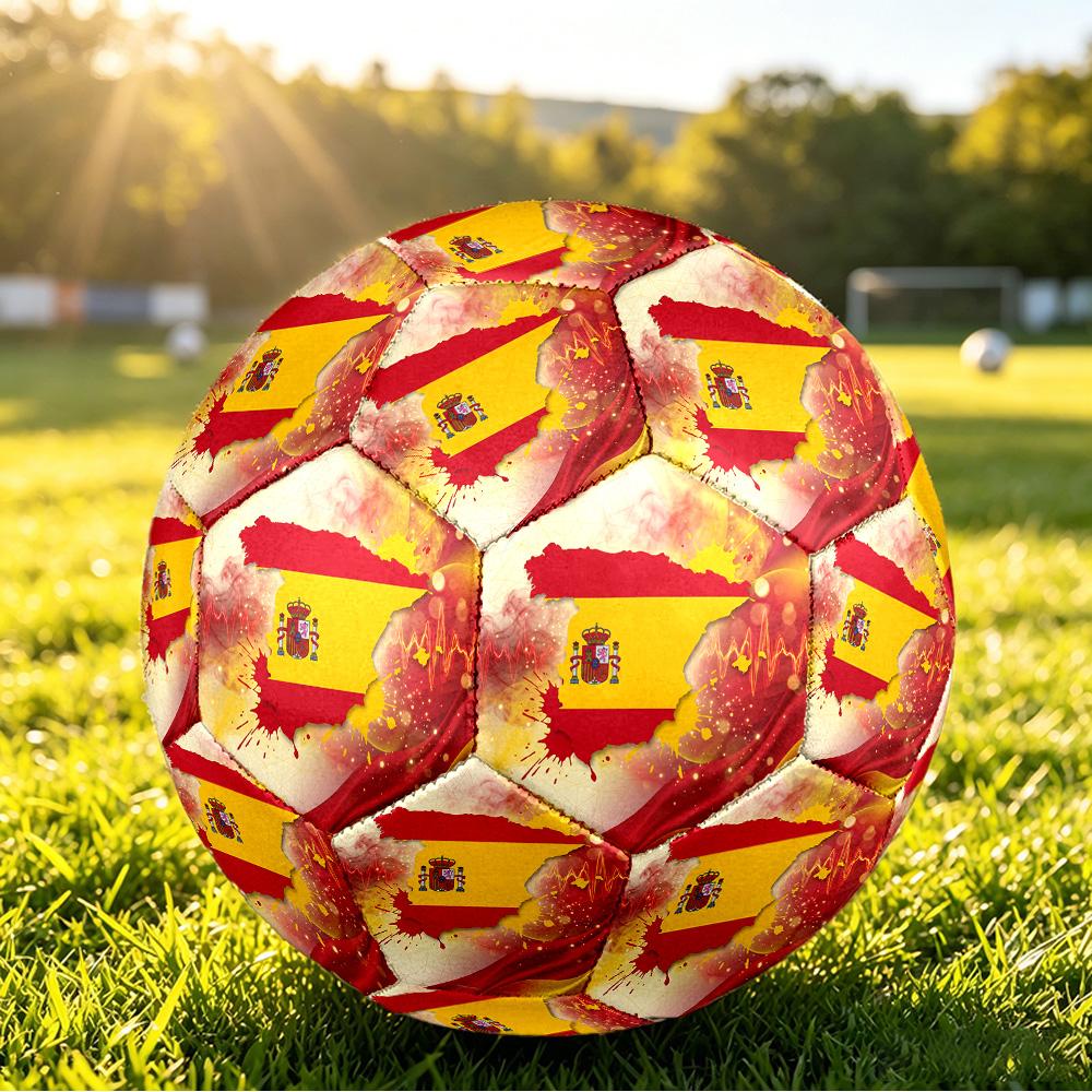 Spania Fotbal Imprimat Mărimea 5 Mingi de Fotbal Rezistente la Uzură Standard Fotbal de Antrenament pentru Adulți Cadou pentru Fani pentru Meciuri Indoor Outdoor Sport