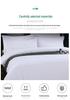 Washed Cotton 4-Piece White Bedding Set for Hotels and Guesthouses, Fitted Sheet Style