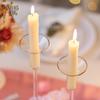 Hot 3 Pack Glass Candle Holders Set With Wax Catcher, Drip Guards& Anti-Tip Base- For Table Centerpieces, Weddings, Home Decor