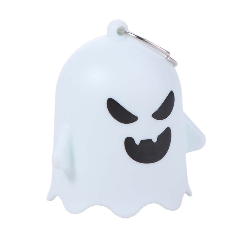 6PCS Creative Halloween Luminous Ghost Keychain Luminous Hanging Ghost Pendant LED Party Ghost Light Gifts Bag Charms
