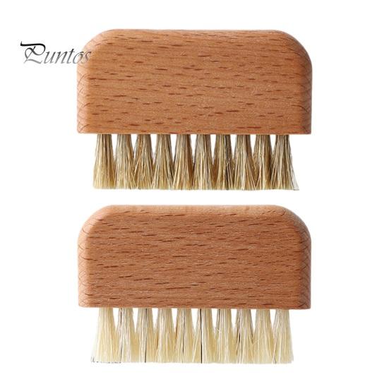 Bristle Nail Brush Solid Wood Gentle Cleaning Tool Removes Stains Convenient Nail Cleaning Brush for Hands Nails