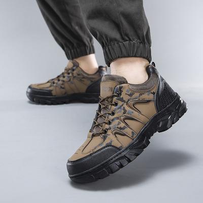 Męskie buty nowe skórzane buty całoroczne gumowa podeszwa antypoślizgowe buty sportowe outdoorowe męskie buty trekkingowe