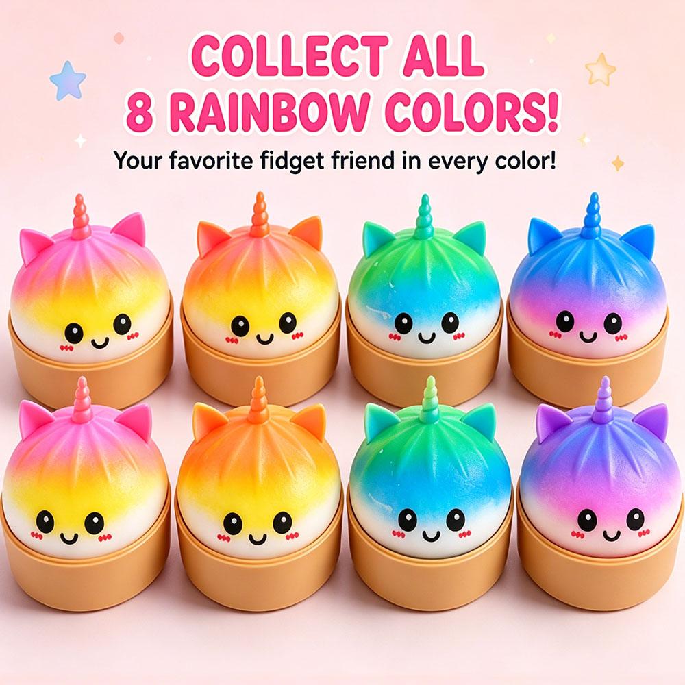 Kawaii Lila Einhorn Knödel Squishy Riesiger Bao Brötchen Quetsch Fidget Anti Stress Angstlinderung Büro Schreibtisch Dekoration Geschenkidee