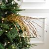 NUCHI Glitter Firework Sequins Christmas Tree Ornaments - Gold & Red.