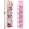 4/6Tier Over The Door Organizer Miscellaneous Clothes Toy Hanging Storage Bag With Mesh Pockets Shelves For Closet Bedroom Dorm