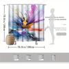 Abstract Floral Shower Curtain – Vibrant Swirling Petals In Pink, Purple & Blue, Soft Pastel Background, 72X72In,Includes Hooks