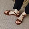Fashion Summer Outdoor Black Vintage Luxury Woman Shoes Wholesale Designer Comfort On Sale 2025 Trend Asian Size Korea Sandals for Women