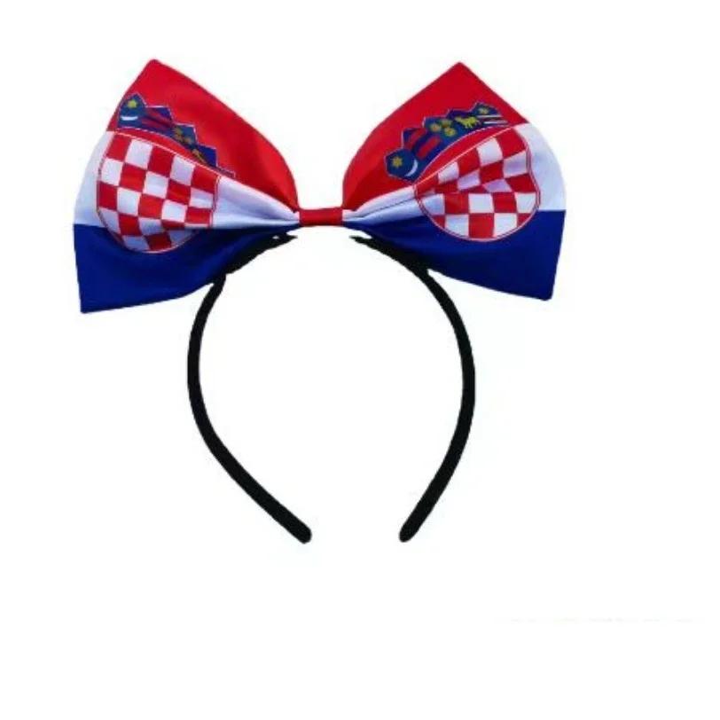 1 Stück Schleifen-Stirnband mit Flaggenmuster Niederlande, Australien, Südkorea, Frankreich, Vereinigte Staaten, Vereinigtes Königreich, Kanada, Italien