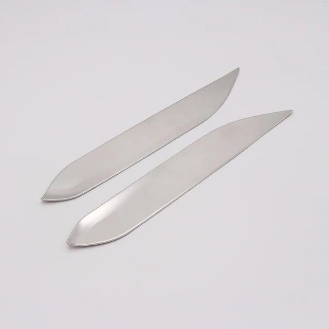 For Peugeot 3008 5008 GT 2017 2018    Stainless Interior Console Near Gear Shift Decoration Cover 2pcs Car Styling