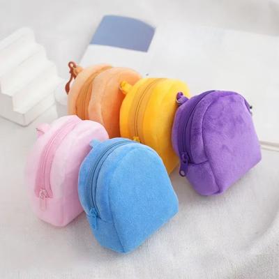 Poșete cu monede de culoare bomboană, femei drăguțe, fete, blană, mini monede, husă pentru bani