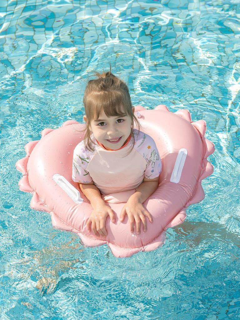 Xiaolv Heart-Shaped Korean Style Baby Swimming Seat Ring with Handle