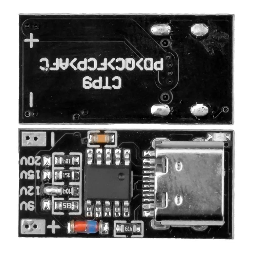 5pcs Type C PD2.0 PD3.0 Fast Charge Trigger Polling Detector USB Boost Power Supply Change Module Charger Board diymore