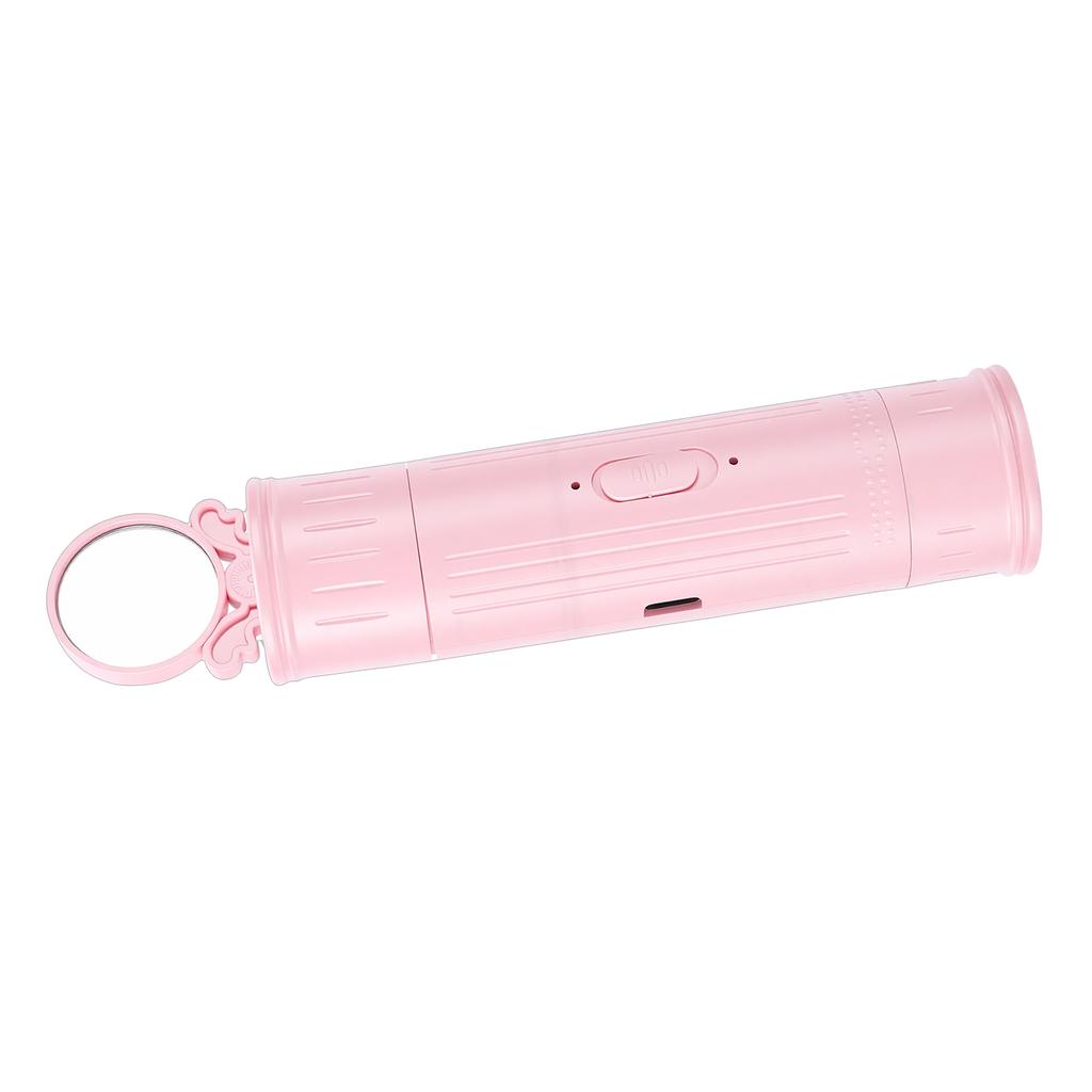 Electric Hair Remover Dual Head Portable Type C Rechargeable Hair Trimmer with Mirror Body Groomer for Women Pink