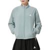 Adidas Windproof Sweat-Wicking Quick-Dry Loose Three-Stripe Zip-Up Hooded Long Sleeve Running Jacket Women jackets KC5489