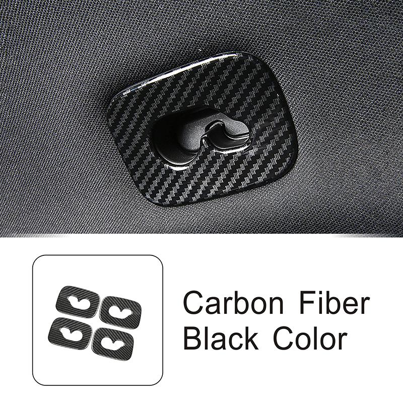 Carbon Fiber Pattern Car Stickers Rear Roof Hook Frame Decoration For Porsche Cayenne 2018- Cover Trim Interior Accessories