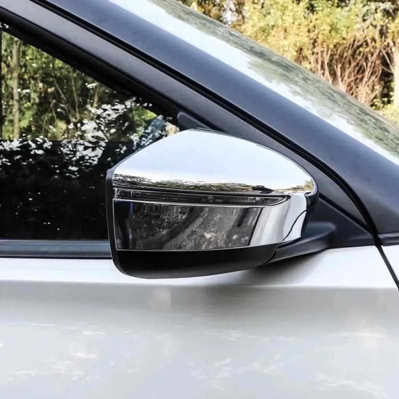 For Nissan Kicks 2016 17 18 19  Car Side Door Rearview Mirror Decoration  rearview Anti-chafing strip Cover Trim Accessories