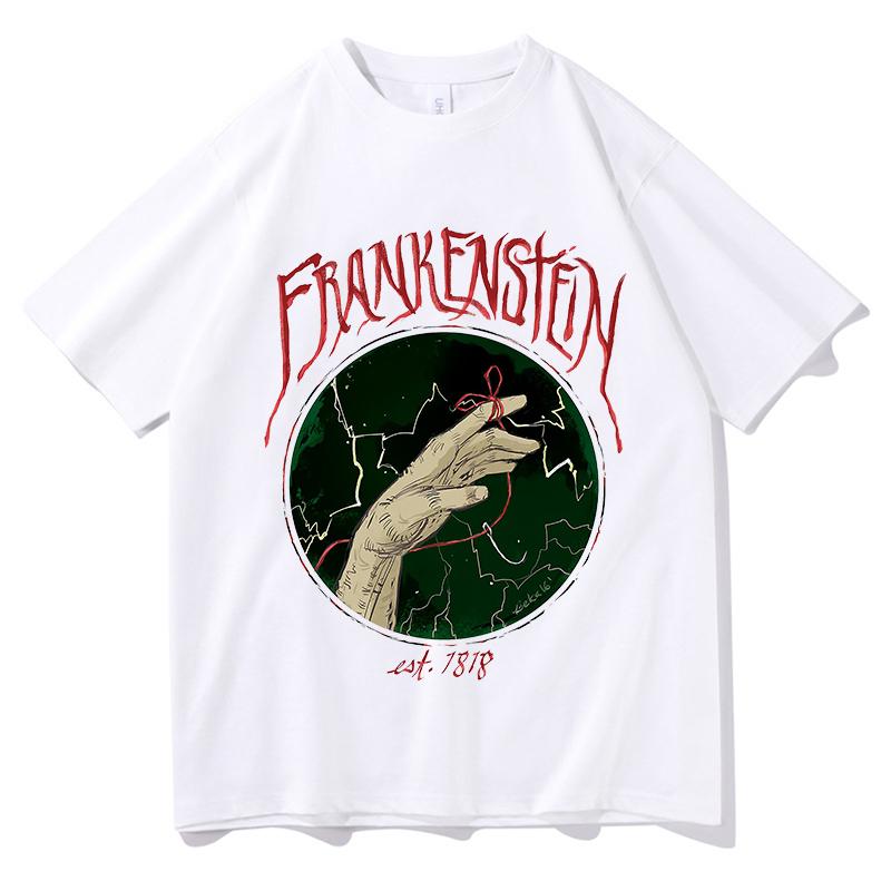 

Frankenstein Guillermo Del Toro Tshirts Cotton Short Sleeve Loose Women Tshirt Fashion Loose Unisex Streetwear Graphic T Shirt 4XL