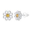 925 Silver Charm Four Leaf Clover Tulip Flower Pendant Bead Earrings Necklace fit Birthday Set Jewelry Gifts
