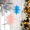 6Pcs/Set Hollow Christmas 3D Paper Snowflake Pendant Three-dimensional Christmas Decorations  Gifts