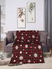 Christmas Buffalo Snowflake Warm Plush Blanket for Girls Boys  Fluffy Flannel Bedspread Couch Chair Throw Sofa Bed Cover