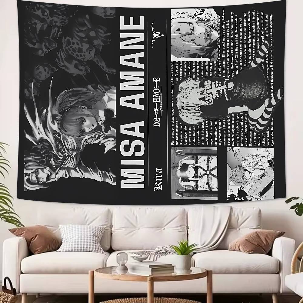 Fashion Hot DDeathS Cool NNote Anime Tapestry Decoration Bedroom Dormitory Background Cloth Holiday Living Room Club Tapestry