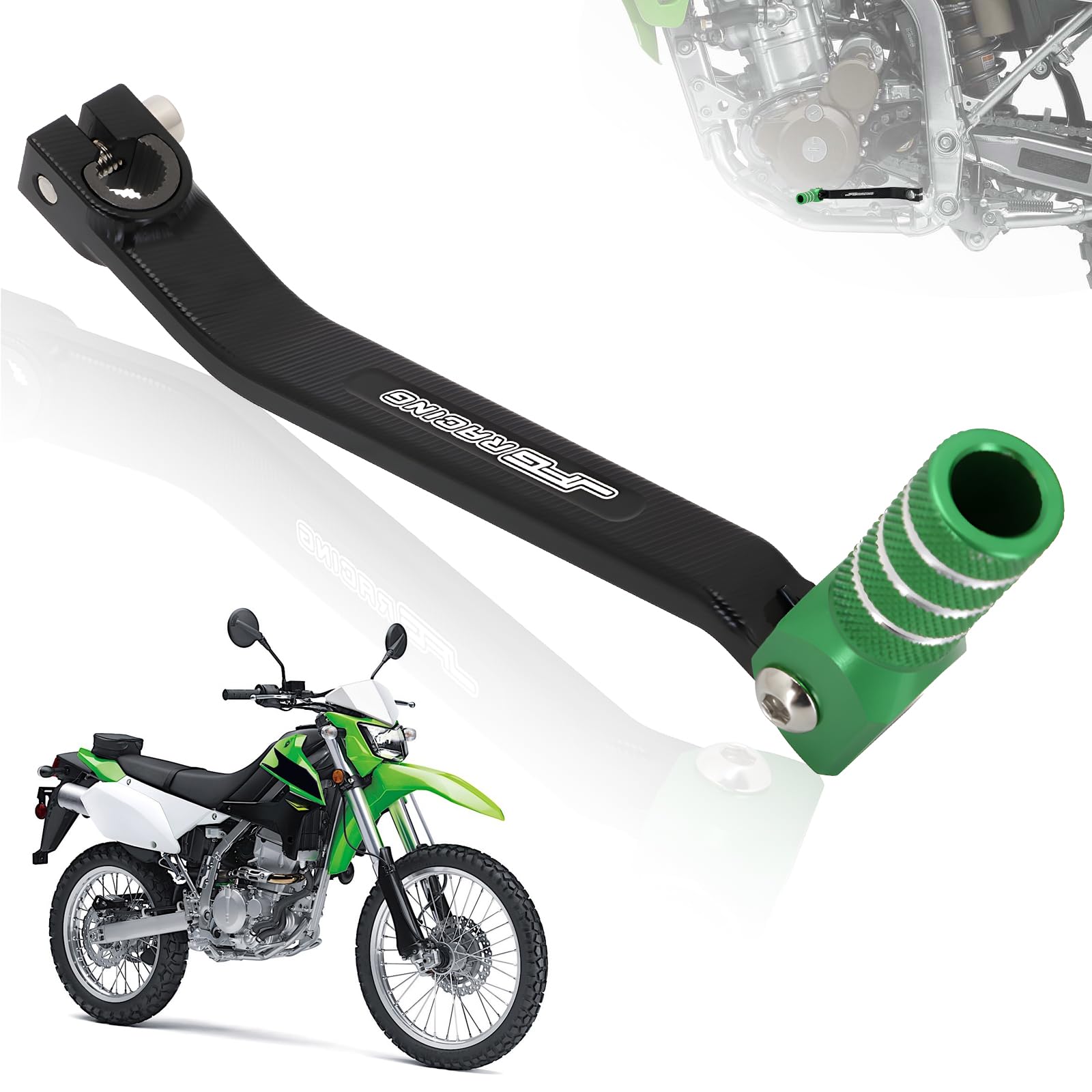 

JFG Motorcycle Foot Shift Pedal Change Pedal Aluminum Anti-Slip Retractable High Strength Durable Compatible